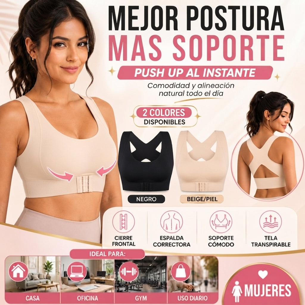 Sostenes con Corrector de Postura y Efecto Push Up