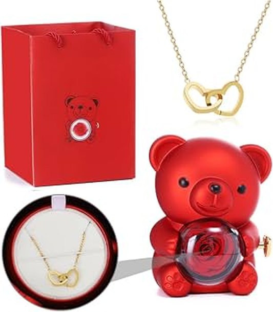 🧸💖 OSITO JOYERO + COLLAR DE CORAZÓN